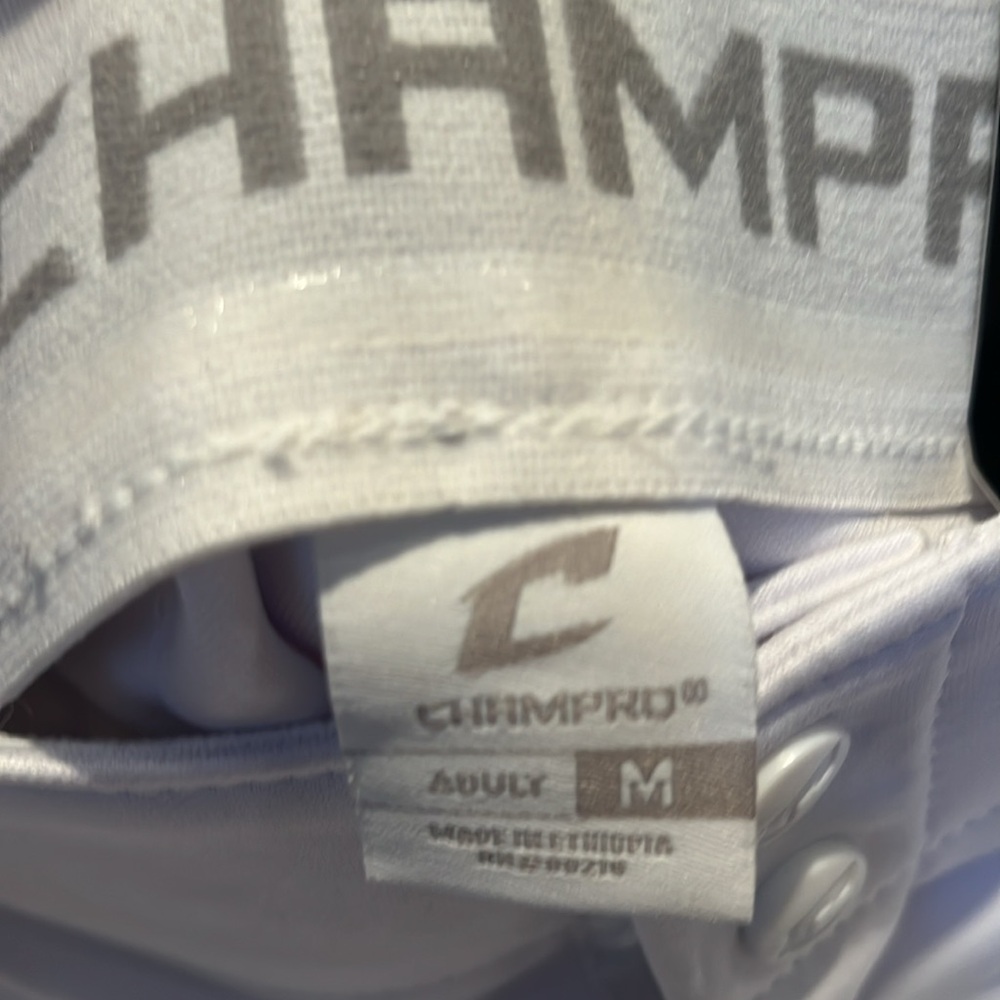 New Champro Men’s Baseball Pants White Classic Loose Fit Size Medium NWT - Picture 10 of 11